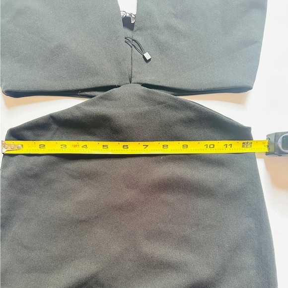 Zara Cutout Dress | Black Strapless | Sz Medium | Midi - Picture 3 of 8